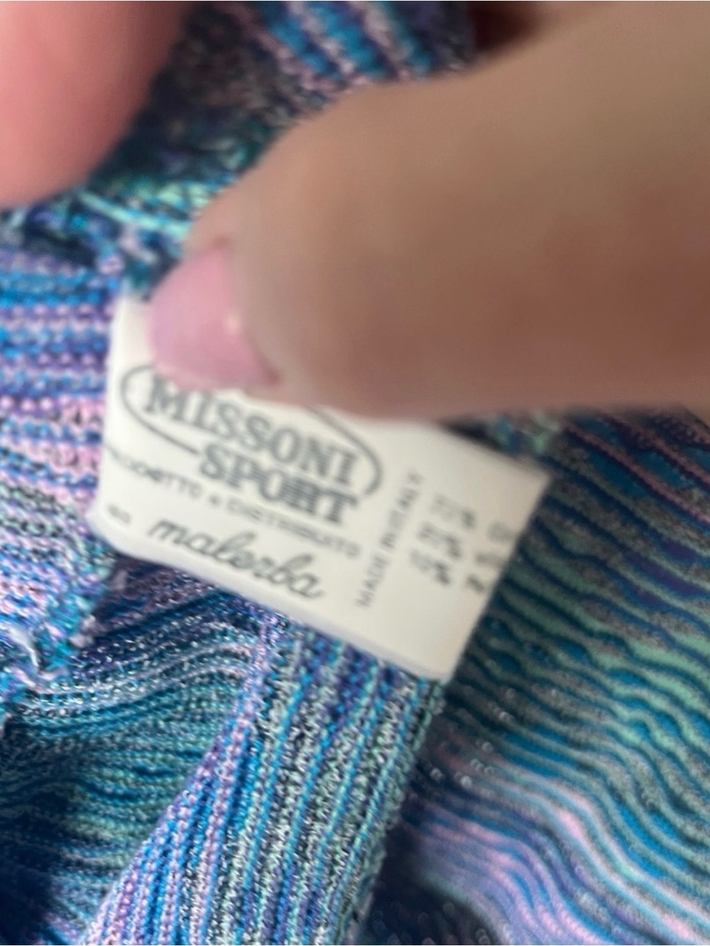 Missoni Multi-Color Striped Short Sleeve Knit Dress - Picture 7 of 8